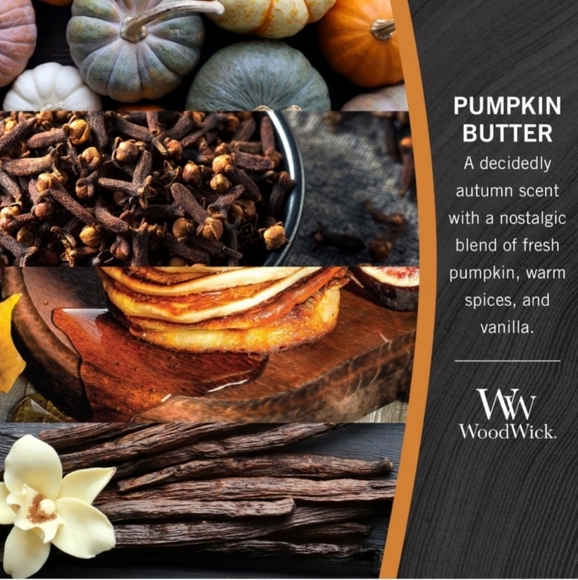 WOOD WICK PUMPKIN BUTTER LARGE ELLIPSE CANDLE NWT - Picture 2 of 2